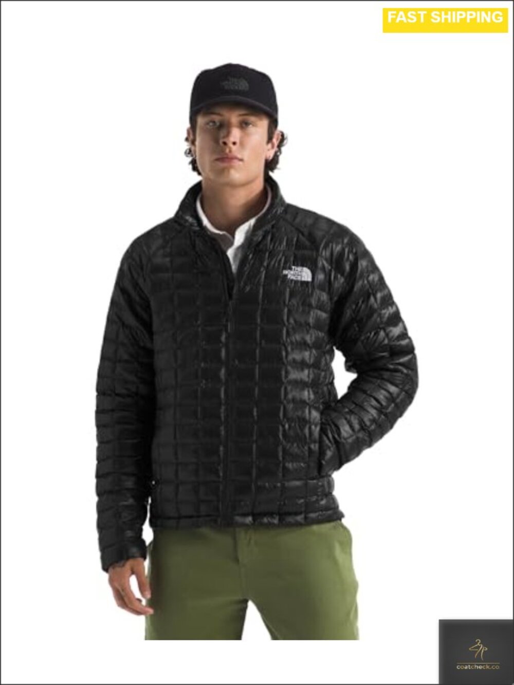 Men's Thermoball Insulated Jacket Recycled Polyester Wind Water Resistant